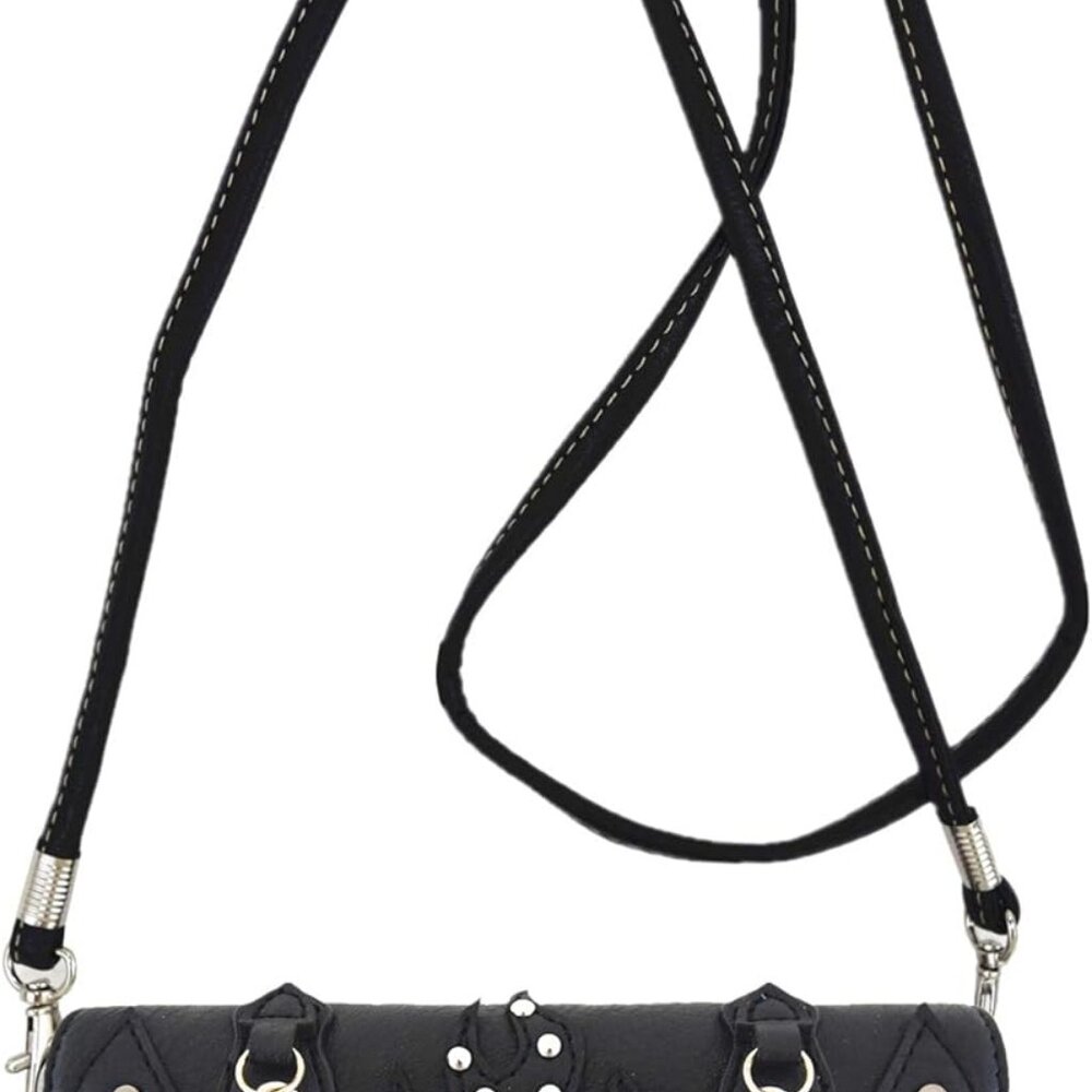 Punk Gothic Skull Chain Crossbody Handbag Removable Strap Purse Women Single Sho - Picture 5 of 7